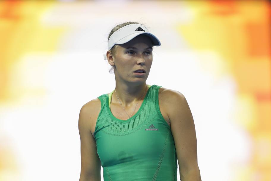 La danese Caroline Wozniacki nel primo turno del China Open a Pechino (Getty Images)